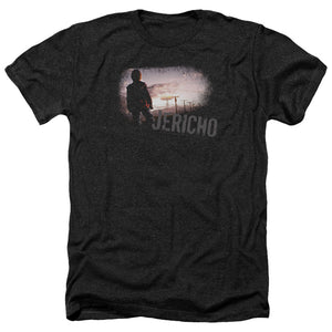 AN OFFCIALLY LICENSED JERICHO MUSHROOM CLOUD MEN'S HEATHER T-SHIRT CHARCOAL