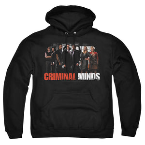 AN OFFCIALLY LICENSED CRIMINAL MINDS THE BRAIN TRUST ADULT UNISEX PULLOVER HOODIE BLACK