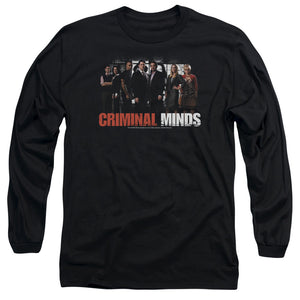 AN OFFCIALLY LICENSED CRIMINAL MINDS THE BRAIN TRUST MEN'S LONG SLEEVE T-SHIRT BLACK