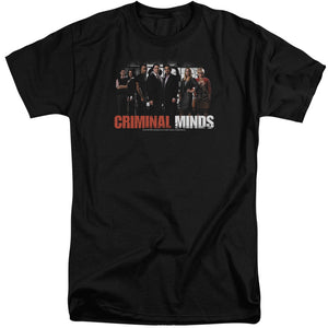 AN OFFCIALLY LICENSED CRIMINAL MINDS THE BRAIN TRUST MEN'S TALL FIT T-SHIRT BLACK