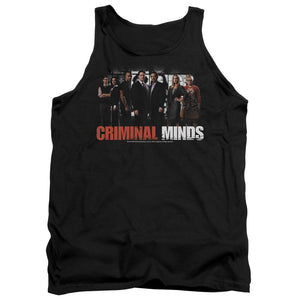 AN OFFCIALLY LICENSED CRIMINAL MINDS THE BRAIN TRUST ADULT UNISEX TANK TOP BLACK