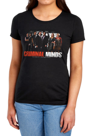 AN OFFCIALLY LICENSED CRIMINAL MINDS THE BRAIN TRUST WOMEN'S REGULAR FIT T-SHIRT BLACK