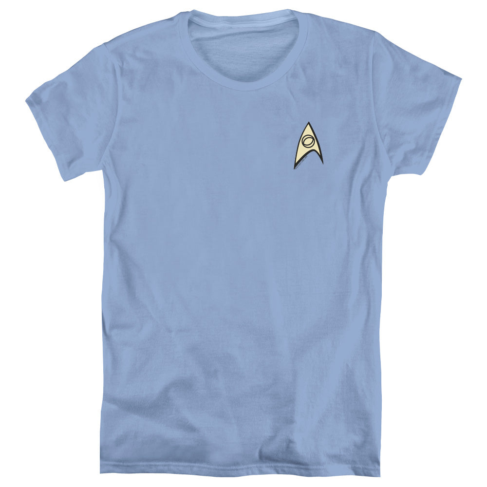 Star Trek Science Uniform Licensed Women's T-Shirt Regular Fit MD-XL