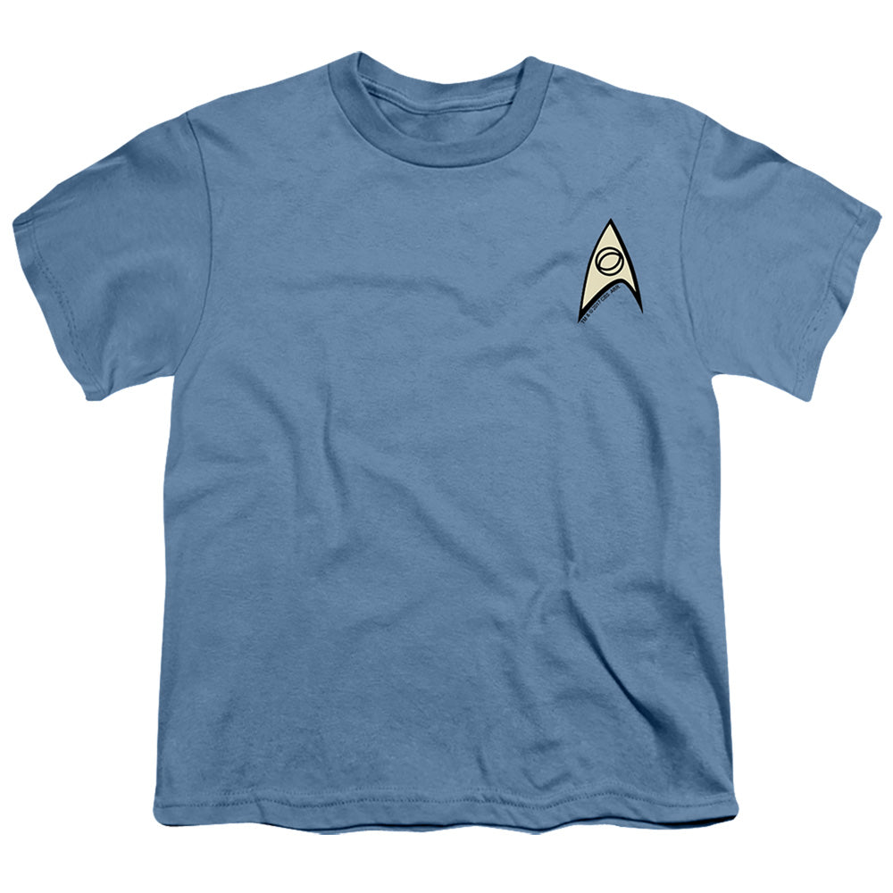 Star Trek Science Uniform Licensed Kid's T-Shirt (Ages 4-7) XS-XL