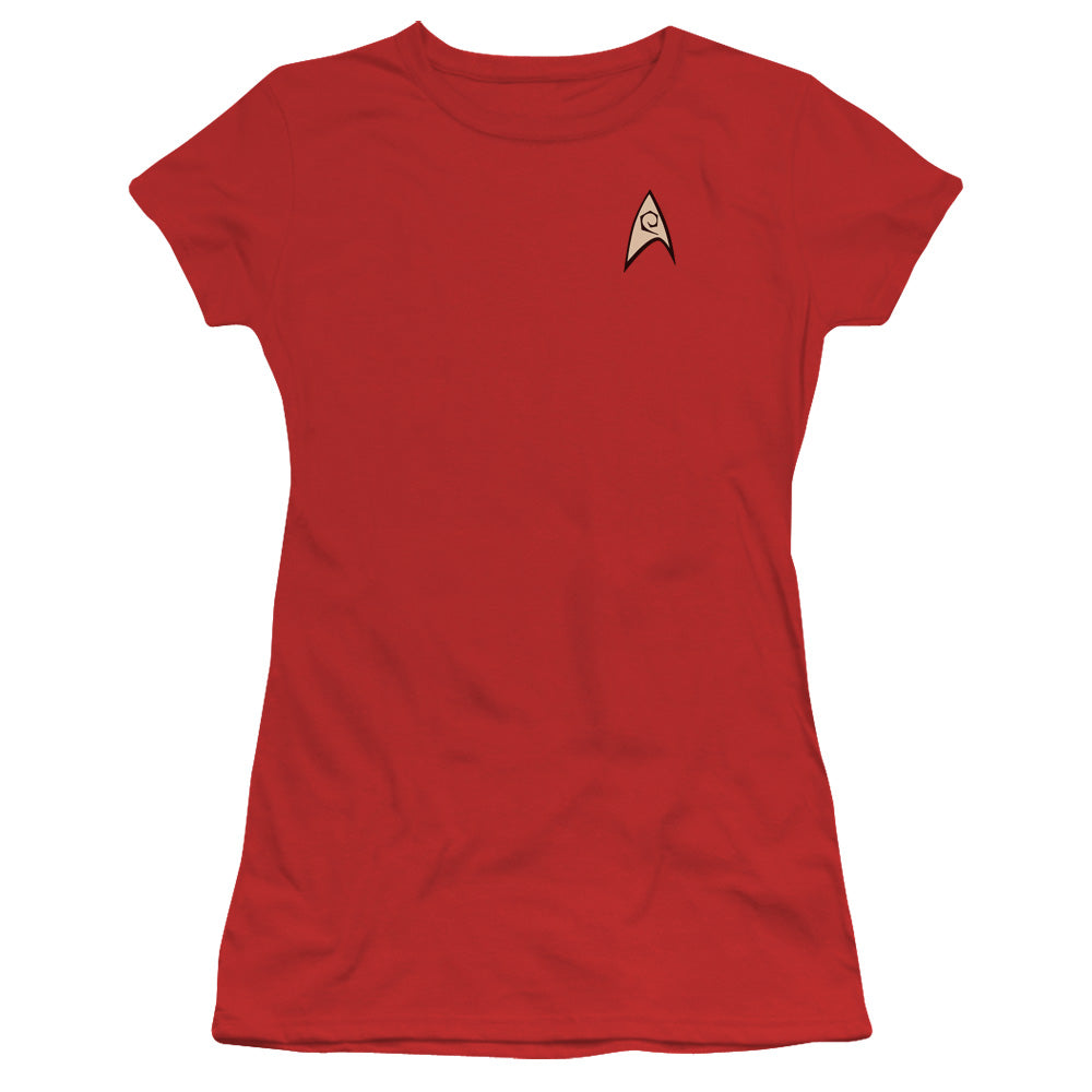 Star Trek Engineering Uniform Licensed Women's T-Shirt Juniors SM