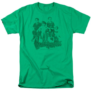 AN OFFCIALLY LICENSED LITTLE RASCALS THE GANG MEN'S REGULAR FIT T-SHIRT KELLY GREEN
