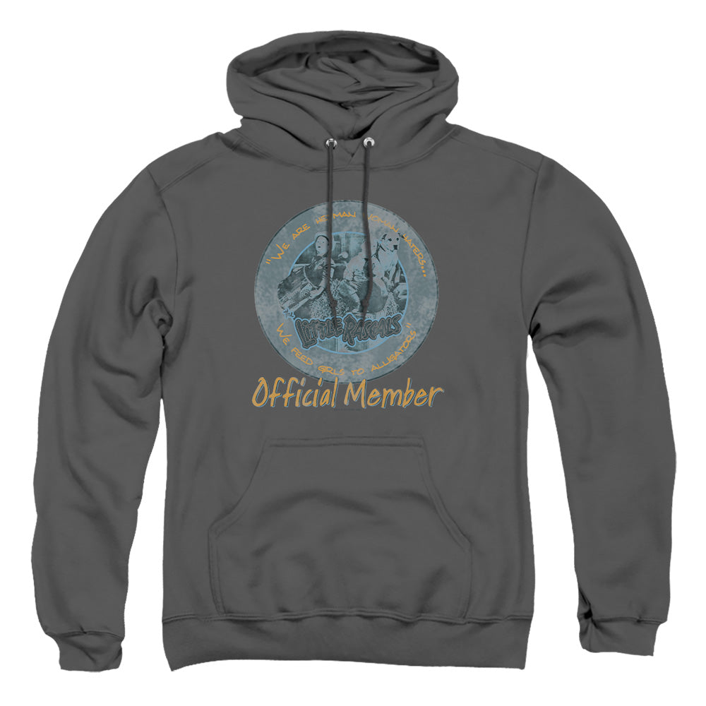 AN OFFCIALLY LICENSED LITTLE RASCALS HE MAN WOMAN HATERS ADULT UNISEX PULLOVER HOODIE CHARCOAL