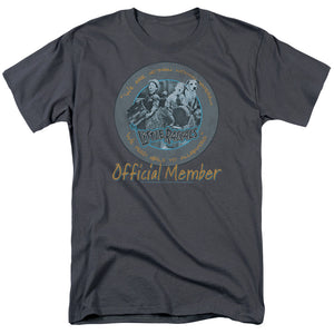 AN OFFCIALLY LICENSED LITTLE RASCALS HE MAN WOMAN HATERS MEN'S REGULAR FIT T-SHIRT CHARCOAL