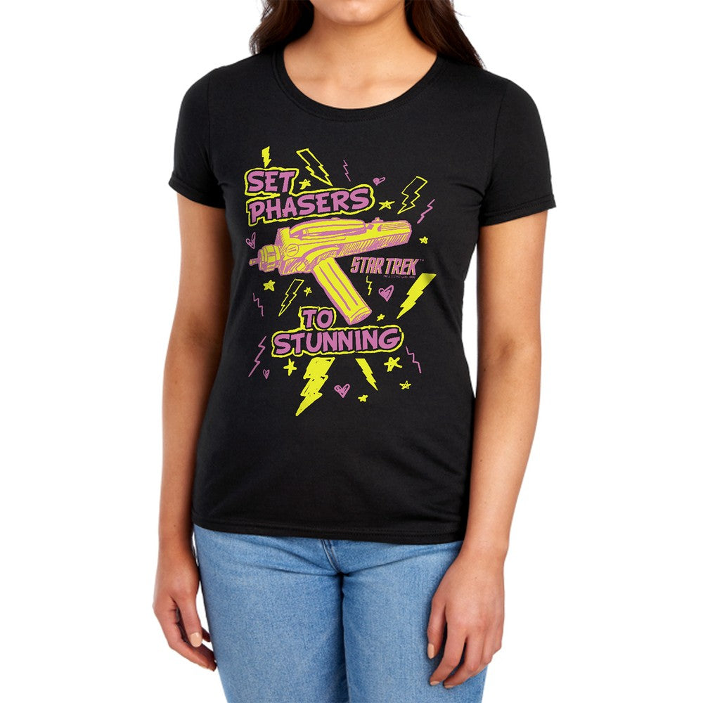Star Trek Set Phasers Licensed Women's T-Shirt Regular Fit SM-XL