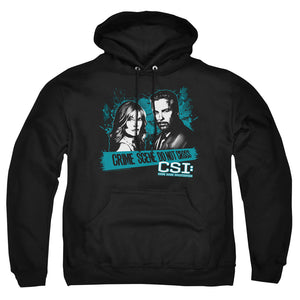 AN OFFCIALLY LICENSED CSI CROSS THE LINE ADULT UNISEX PULLOVER HOODIE BLACK