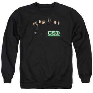 AN OFFCIALLY LICENSED CSI SHADOW CAST ADULT UNISEX CREWNECK SWEATSHIRT BLACK