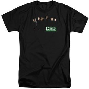 AN OFFCIALLY LICENSED CSI SHADOW CAST MEN'S TALL FIT T-SHIRT BLACK