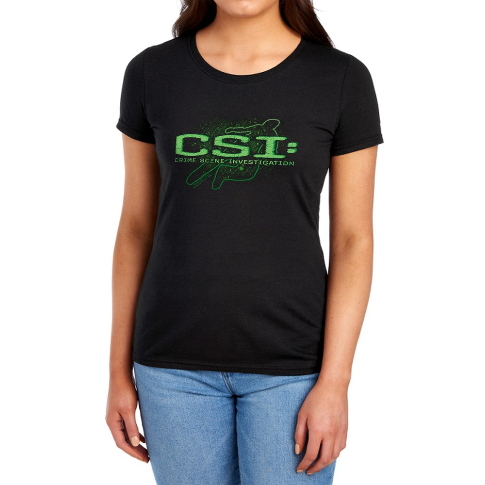 Csi Sketchy Shadow Licensed Women's T-Shirt Regular Fit MD-LG