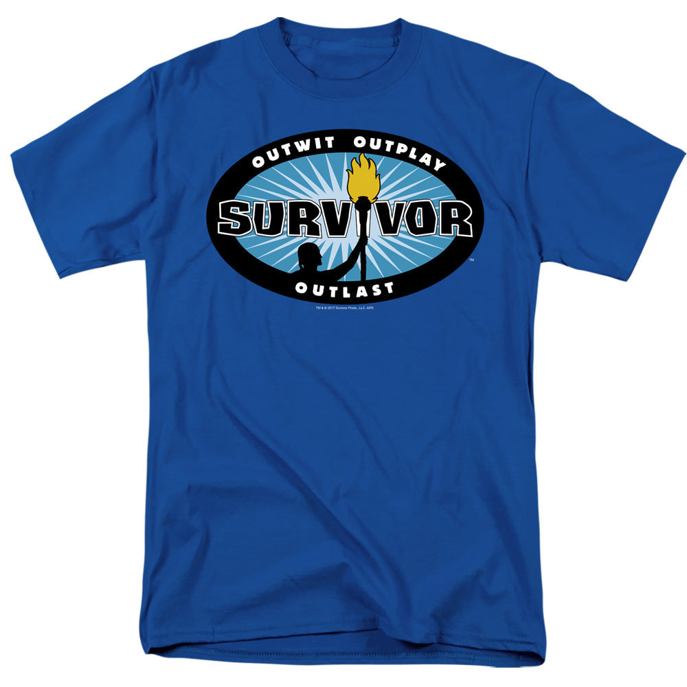 Survivor Blue Burst Licensed Adult Unisex T-Shirt Regular Fit Tee SM-3X