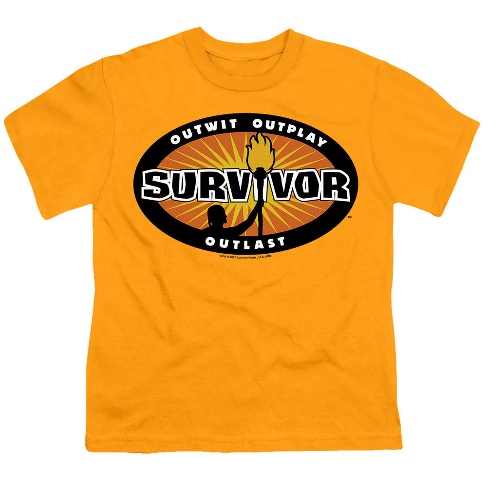Survivor Gold Burst Licensed Kid's T-Shirt (Ages 4-7) XS-XL