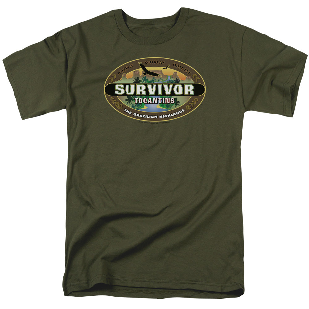 Survivor Tocantins Logo Licensed Adult Unisex T-Shirt Regular Fit Tee SM-3X
