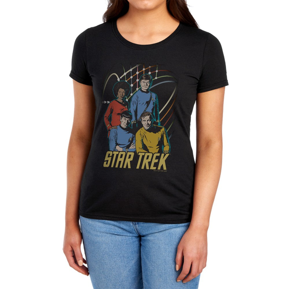 Star Trek Warp Factor 4 Licensed Women's T-Shirt Regular Fit LG