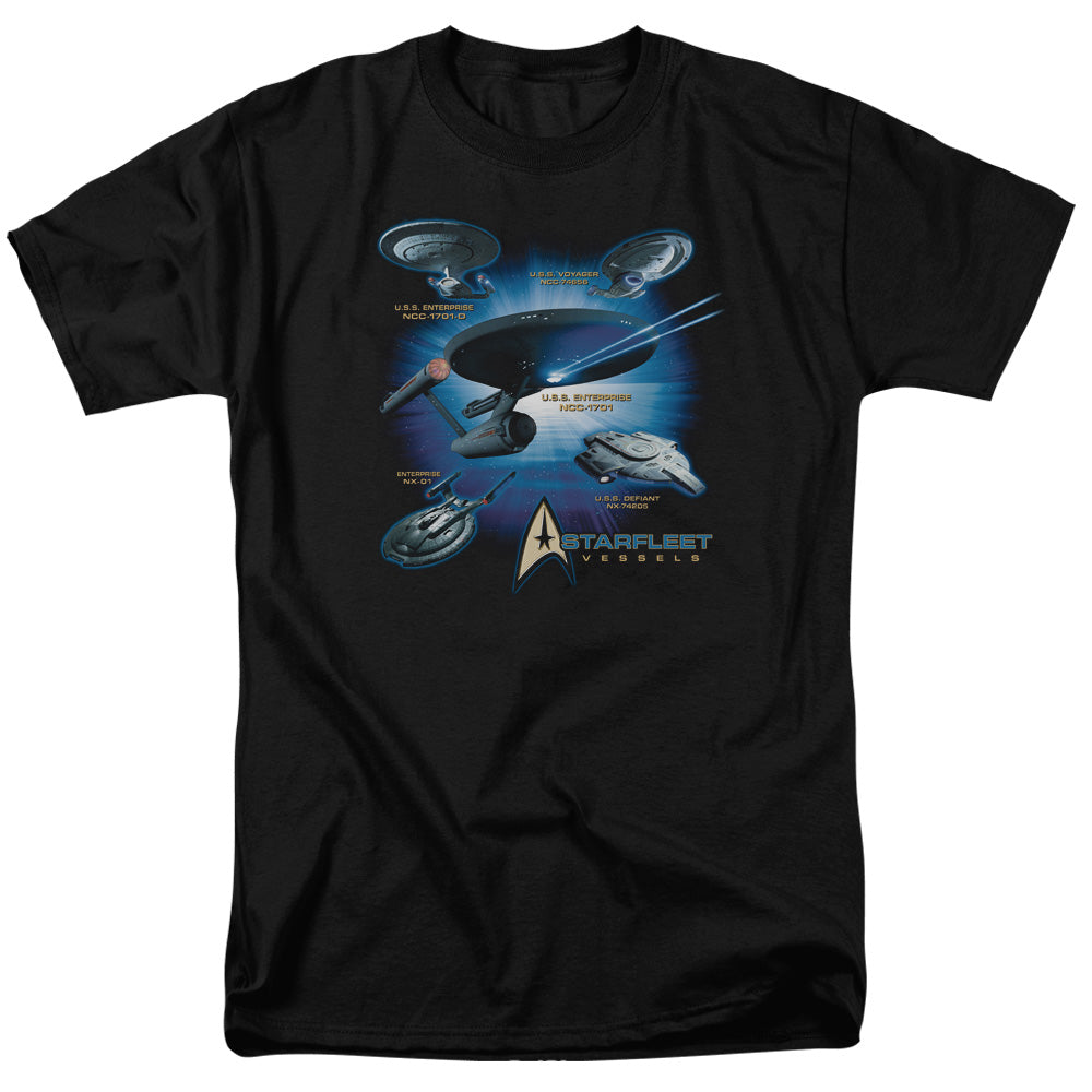 Star Trek Starfleet Vessels Licensed Adult Unisex T-Shirt Regular Fit Tee SM-3X