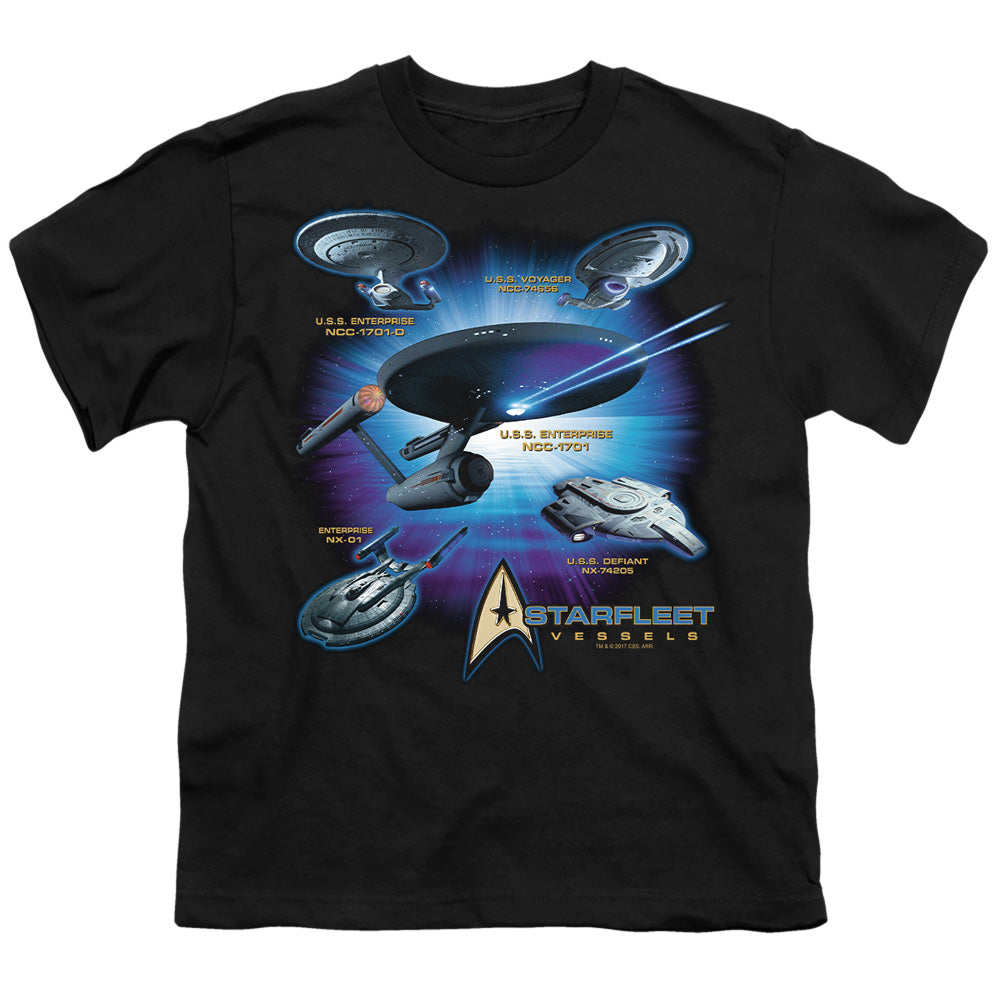 Star Trek Starfleet Vessels Licensed Kid's T-Shirt (Ages 4-7) XS-XL