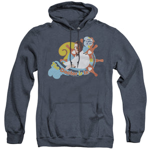 AN OFFCIALLY LICENSED LOVE BOAT THE DOCTOR IS IN ADULT UNISEX HEATHER PULLOVER HOODIE NAVY