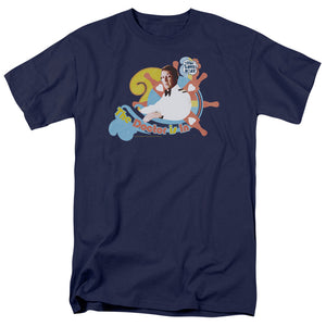 AN OFFCIALLY LICENSED LOVE BOAT THE DOCTOR IS IN MEN'S REGULAR FIT T-SHIRT NAVY