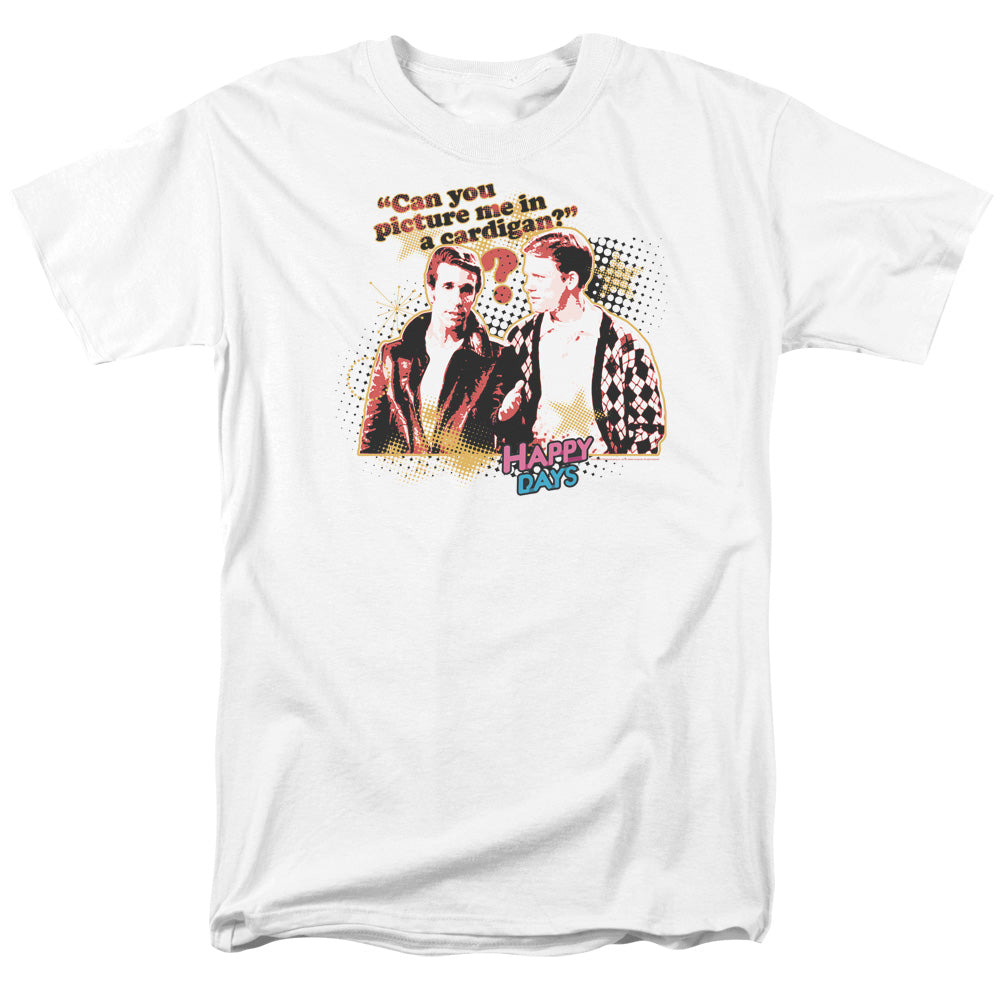 Happy Days No Cardigans Licensed Adult Unisex T-Shirt Regular Fit Tee SM-3X