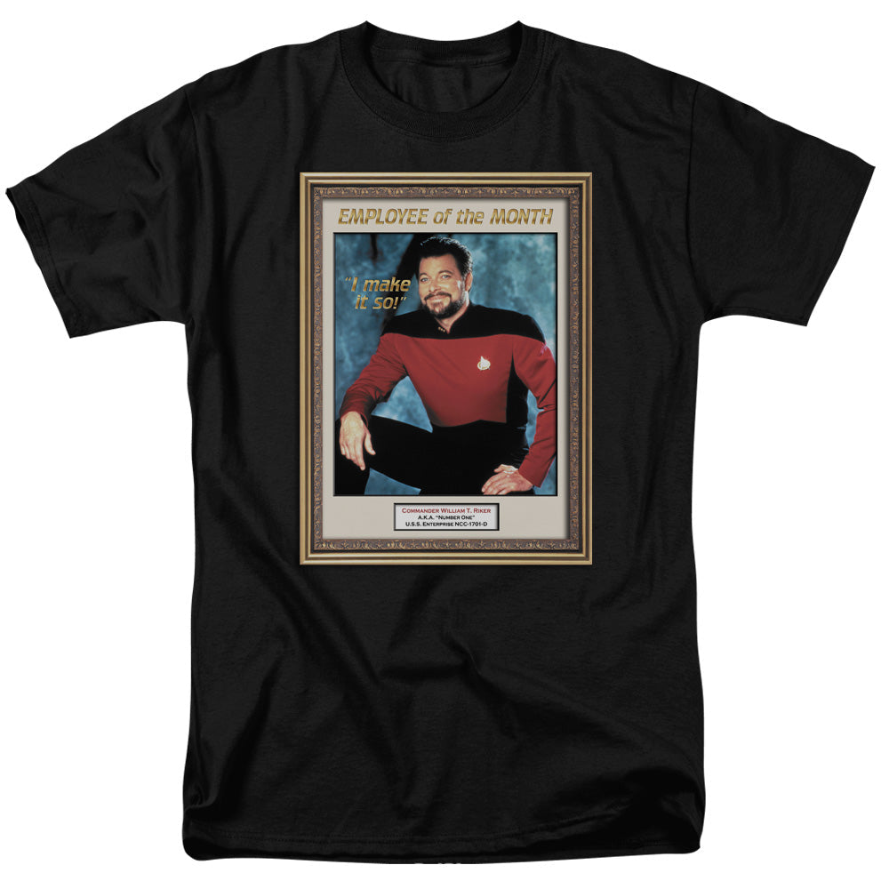 Star Trek Employee Of Month Licensed Adult Unisex T-Shirt Regular Fit Tee SM-3X
