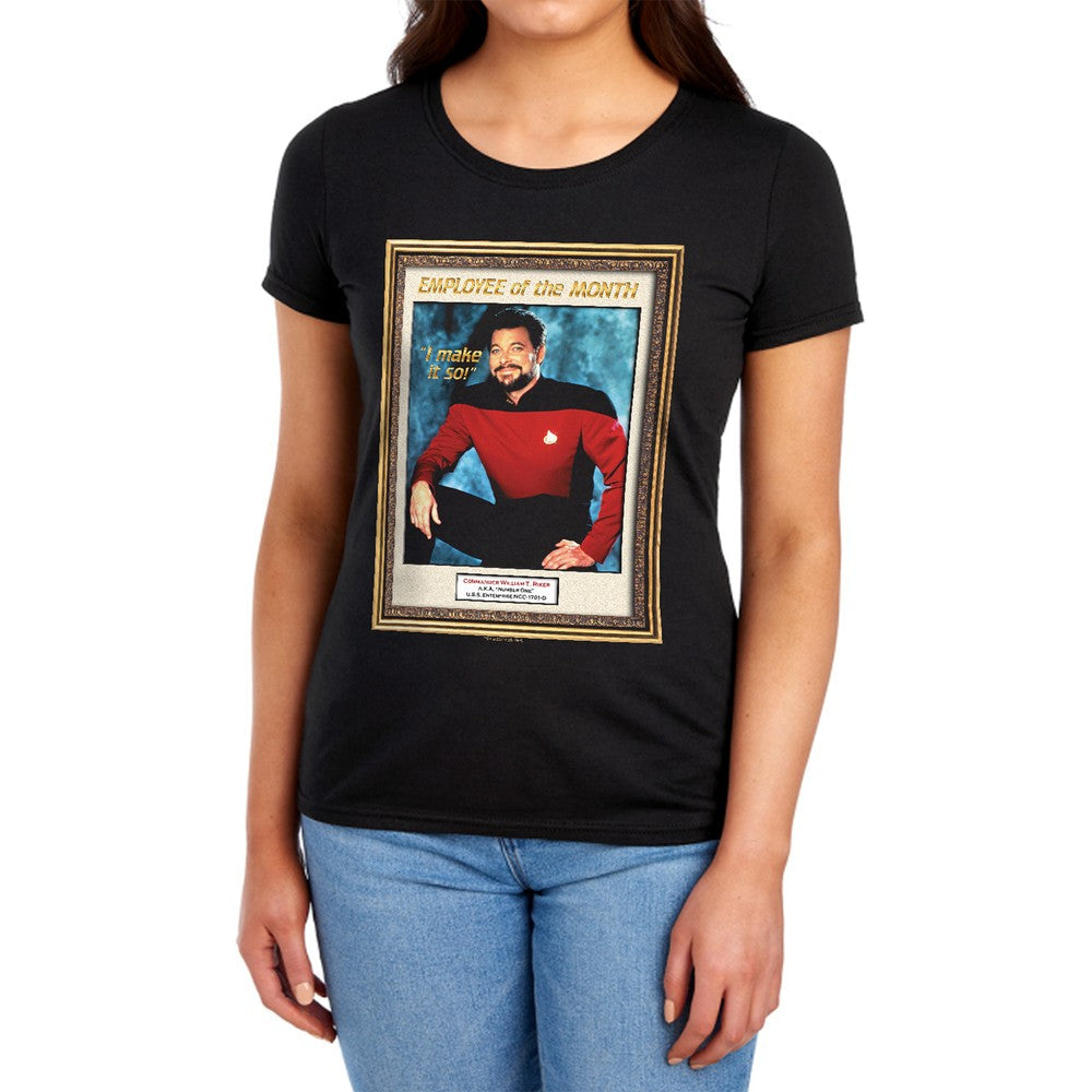 Star Trek Employee Of Month Licensed Women's T-Shirt Regular Fit LG