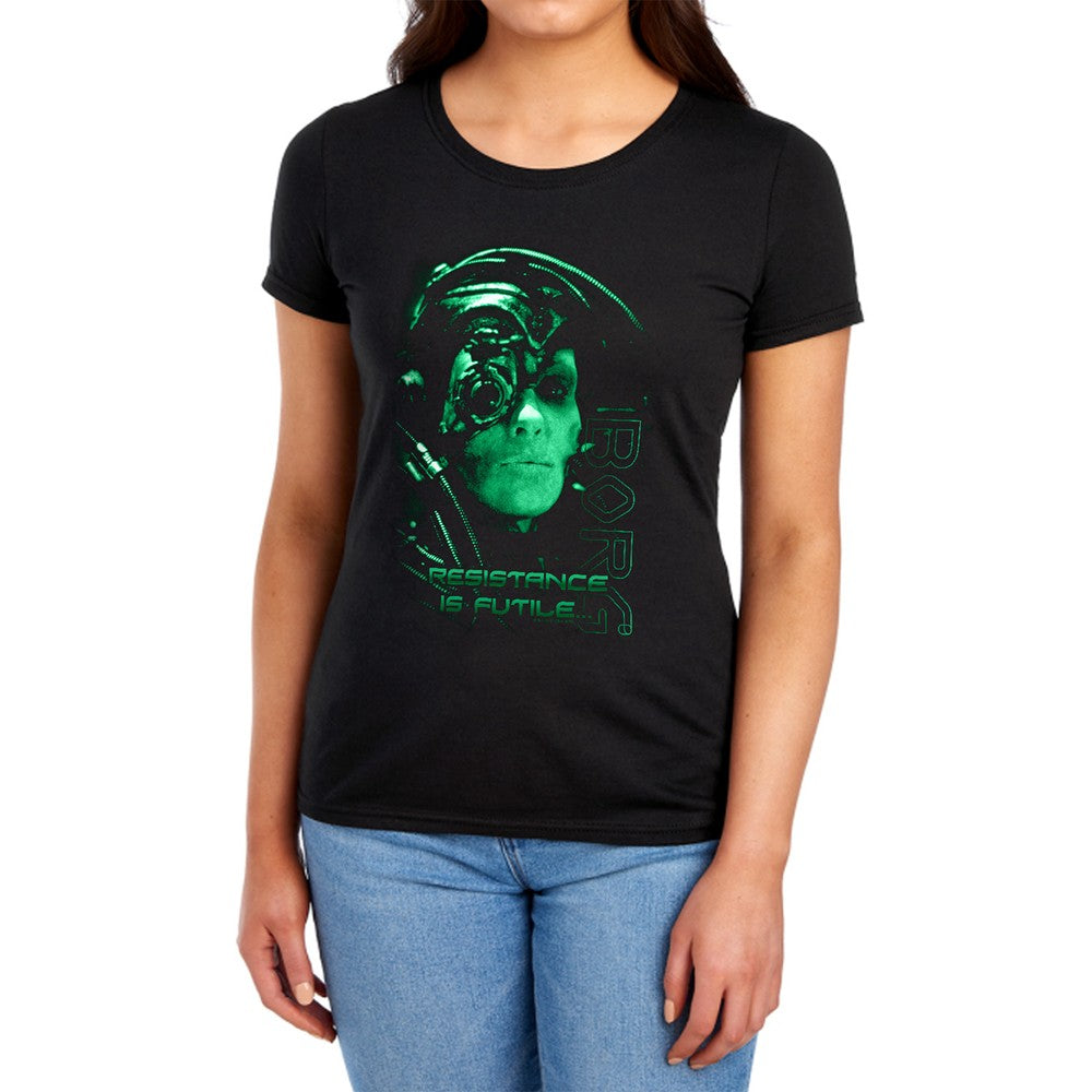 Star Trek Resistance Is Futile Licensed Women's T-Shirt Regular Fit MD-LG
