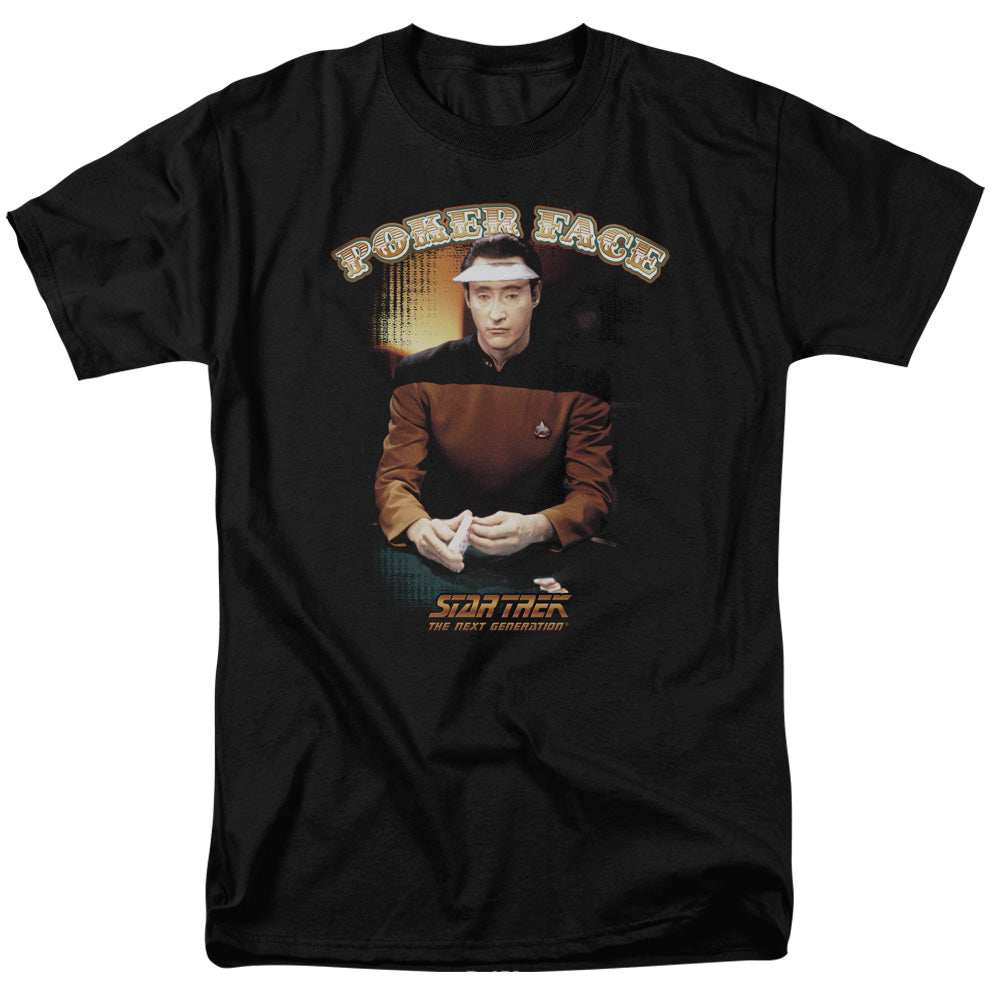 Star Trek Poker Face Licensed Adult Unisex T-Shirt Regular Fit Tee SM-3X