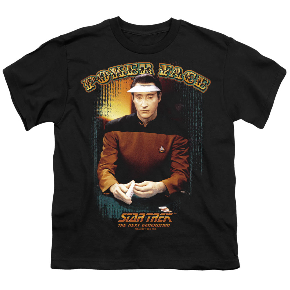 Star Trek Poker Face Licensed Kid's T-Shirt (Ages 4-7) SM-LG