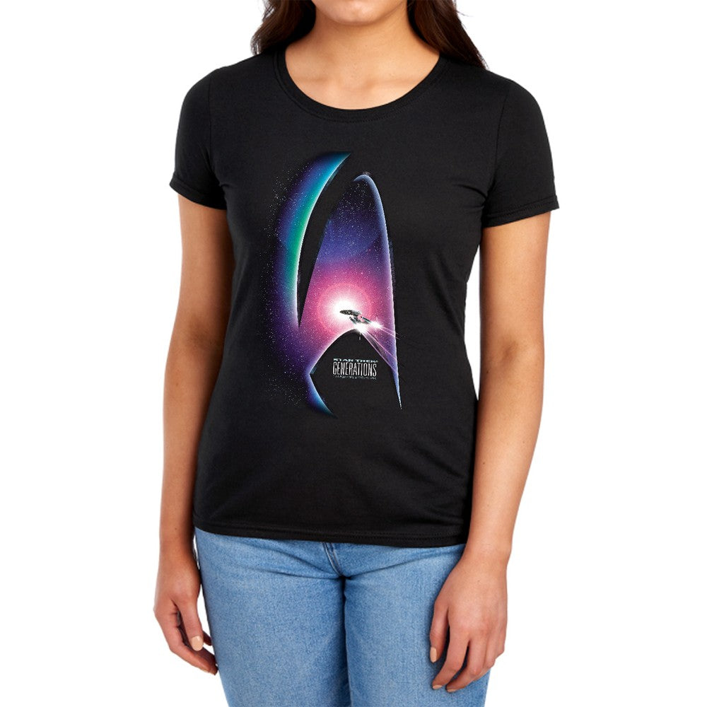 Star Trek Generations(Movie) Licensed Women's T-Shirt Regular Fit LG