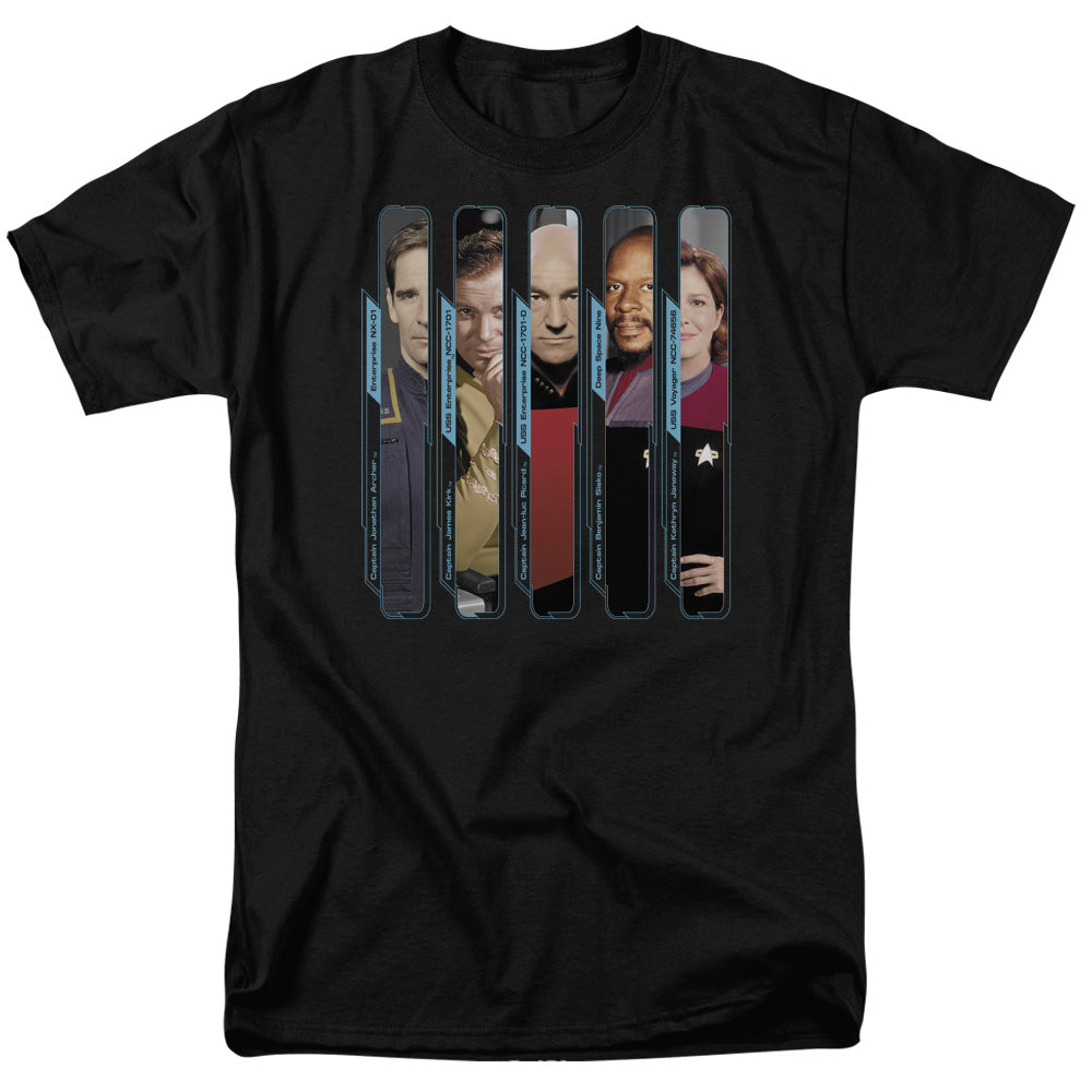 Star Trek The Captains Licensed Adult Unisex T-Shirt Regular Fit Tee SM-3X