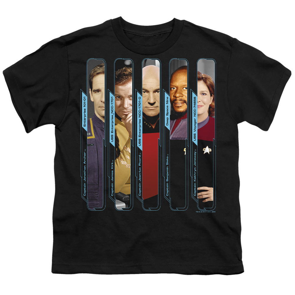 Star Trek The Captains Licensed Kid's T-Shirt (Ages 4-7) SM-LG