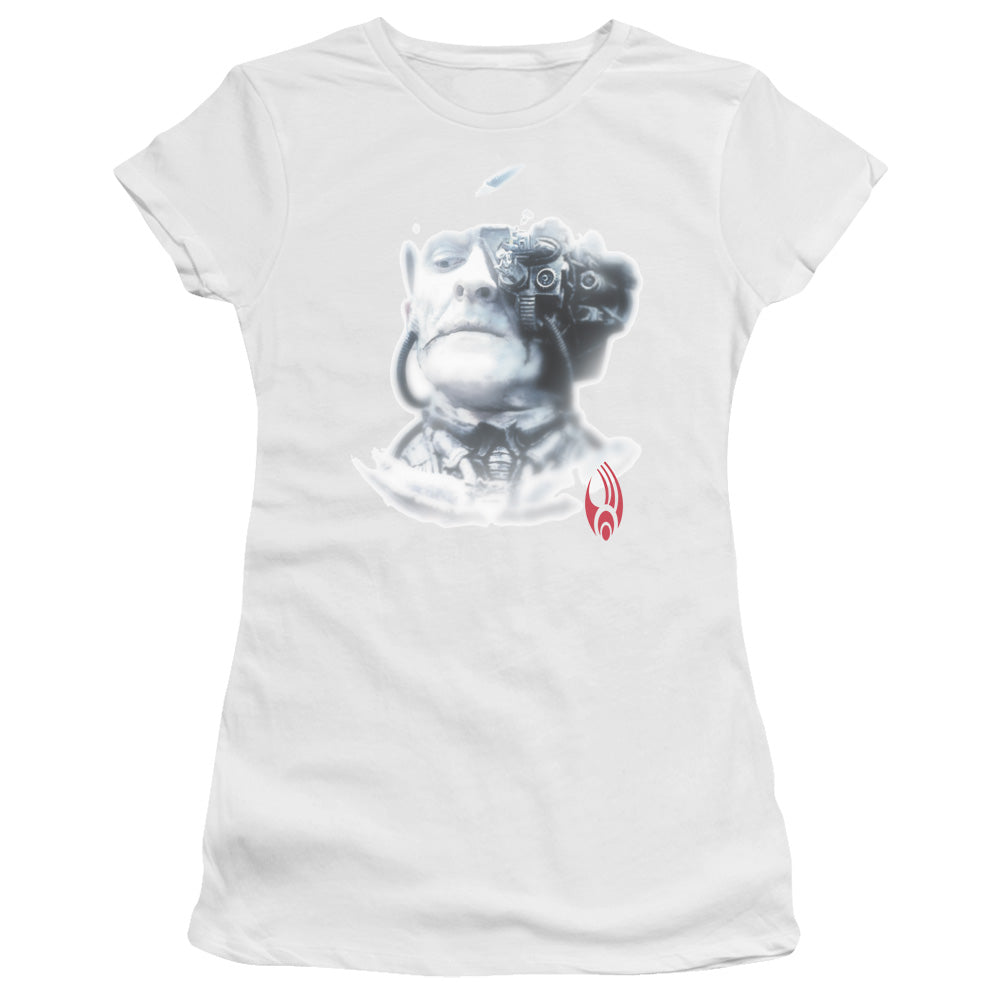 Star Trek Borg Head Licensed Women's T-Shirt Juniors LG