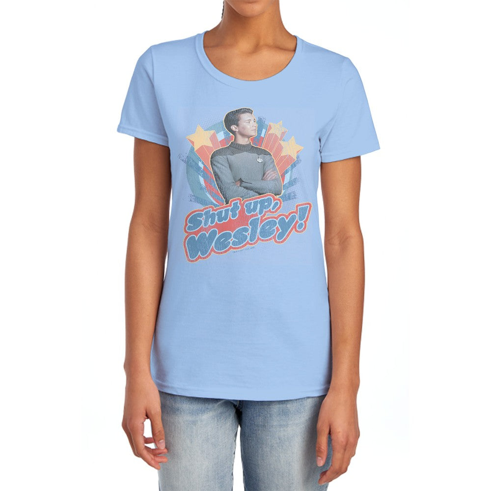 Star Trek Shut Up Wesley Licensed Women's T-Shirt Regular Fit SM-2X