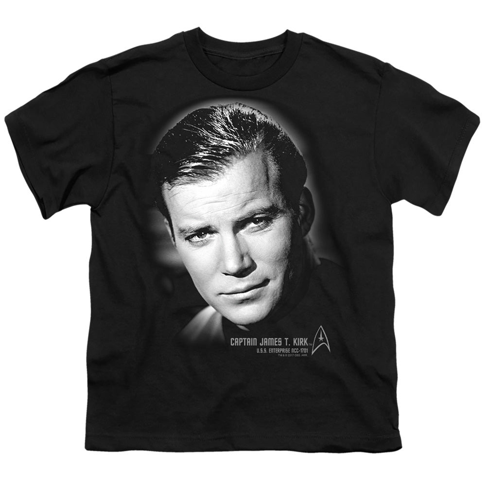 Star Trek Captain Kirk Portrait Licensed Kid's T-Shirt (Ages 4-7) SM-LG