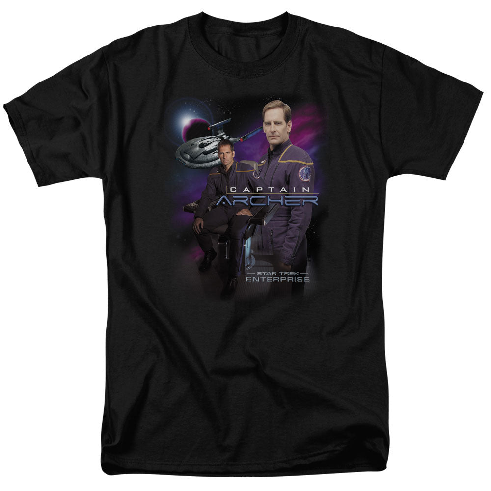 Star Trek Captain Archer Licensed Adult Unisex T-Shirt Regular Fit Tee SM-3X