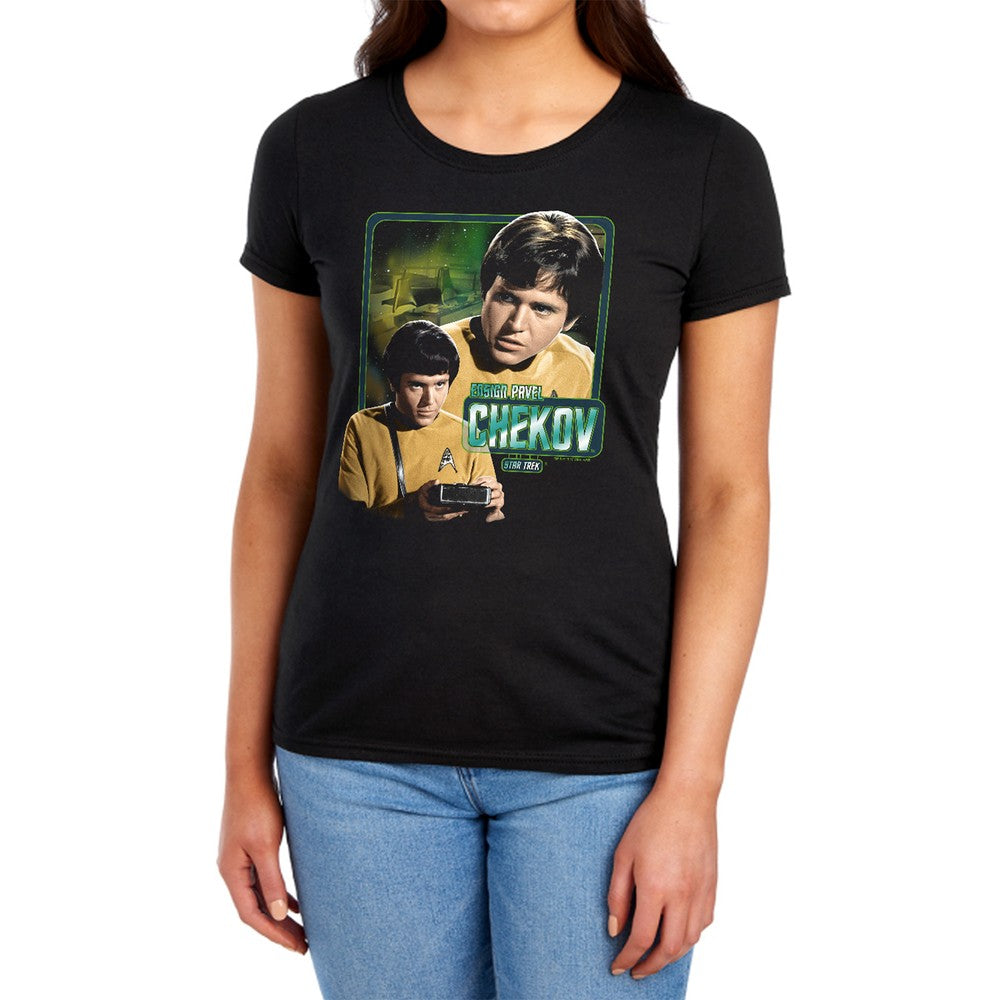 Star Trek Ensign Chekov Licensed Women's T-Shirt Regular Fit LG
