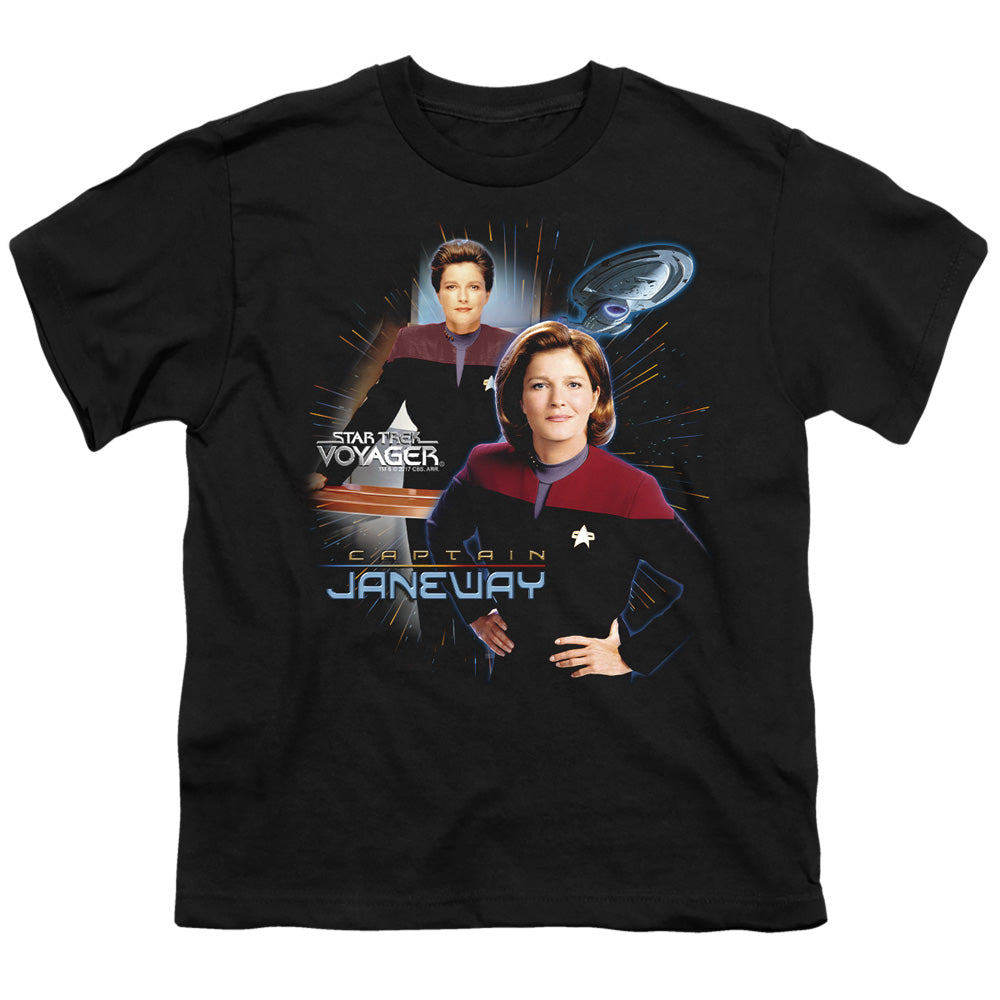 Star Trek Captain Janeway Licensed Kid's T-Shirt (Ages 4-7) SM-LG