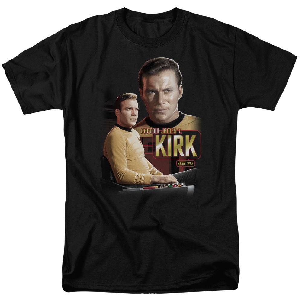 Star Trek Captain Kirk Licensed Adult Unisex T-Shirt Regular Fit Tee SM-3X