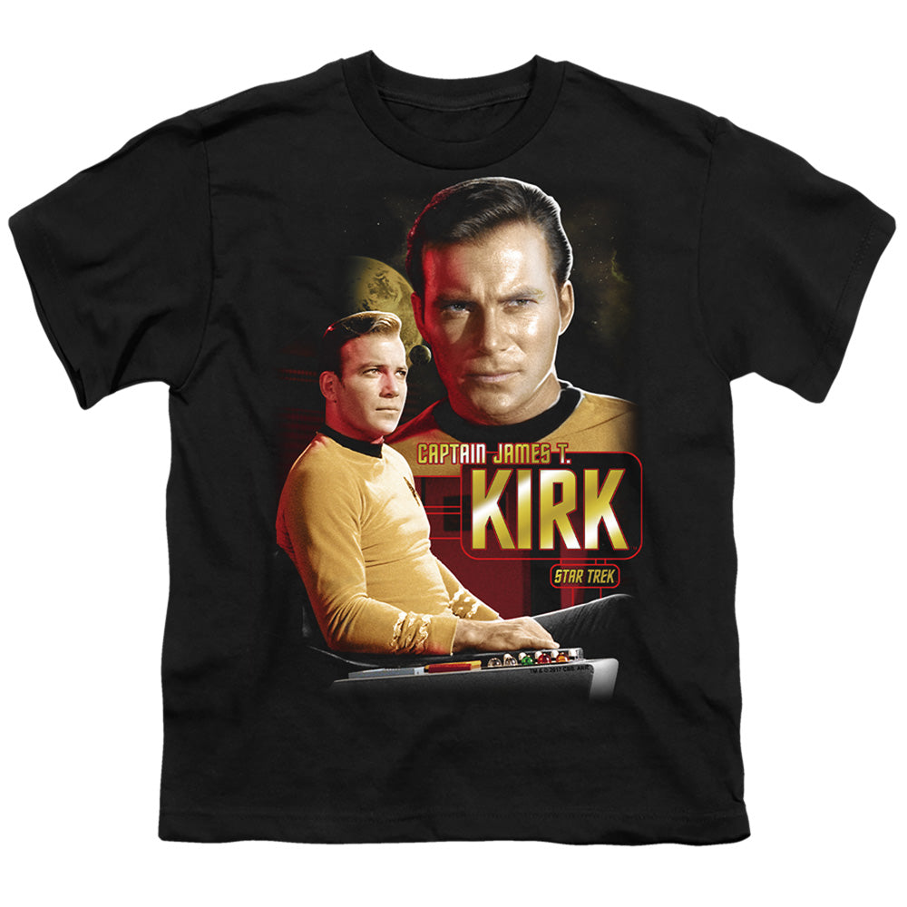 Star Trek Captain Kirk Licensed Kid's T-Shirt (Ages 4-7) SM-XL