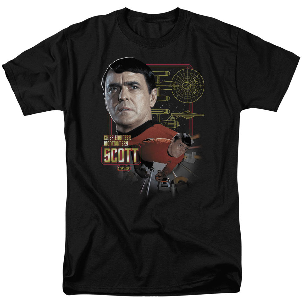 Star Trek Chief Engineer Scott Licensed Adult Unisex T-Shirt Regular Fit Tee