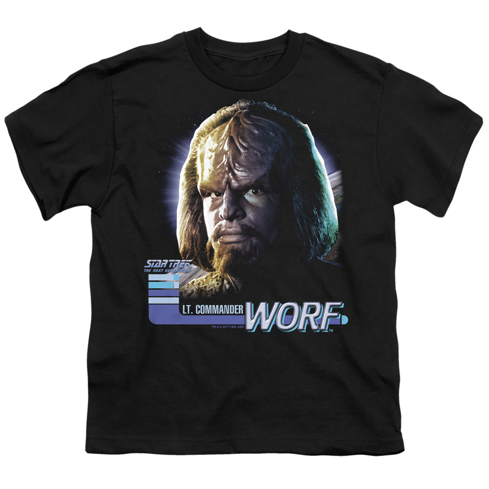 Star Trek Tng Worf Licensed Kid's T-Shirt (Ages 4-7) SM-LG