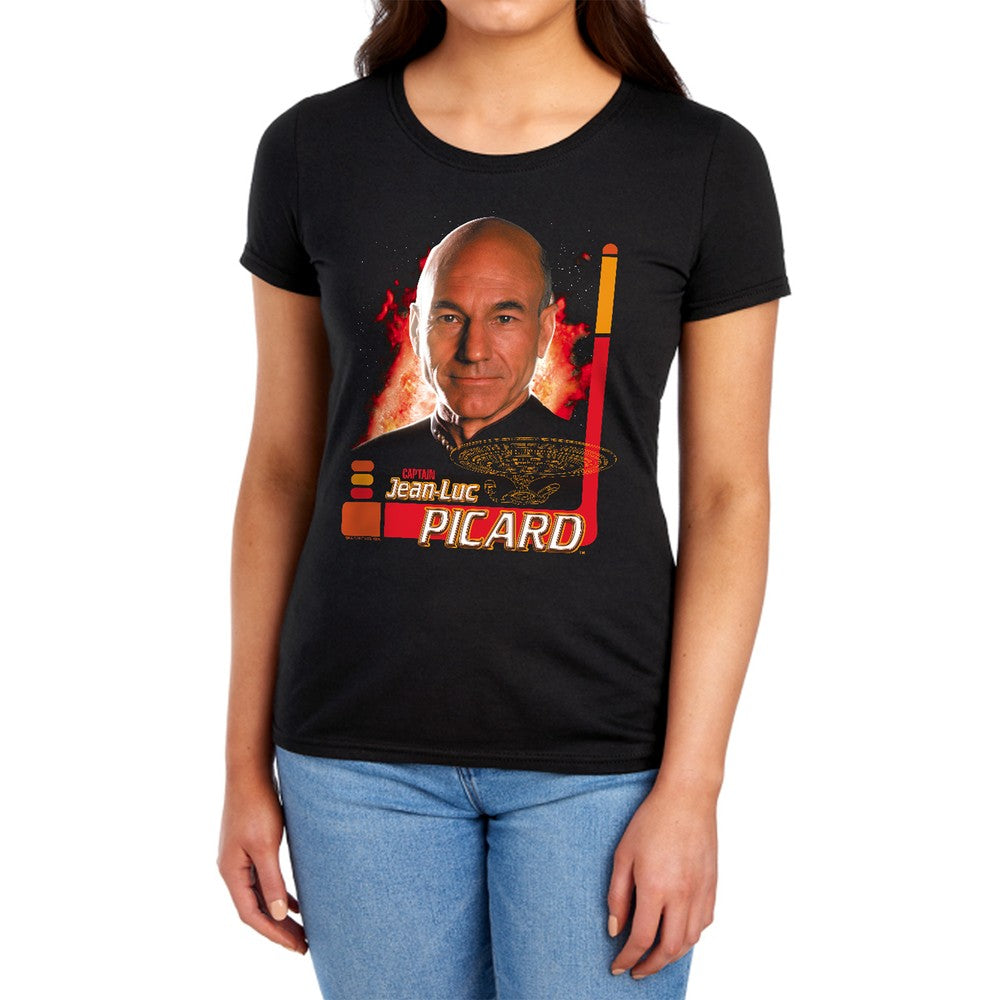 Star Trek Captain Picard Licensed Women's T-Shirt Regular Fit SM-2X