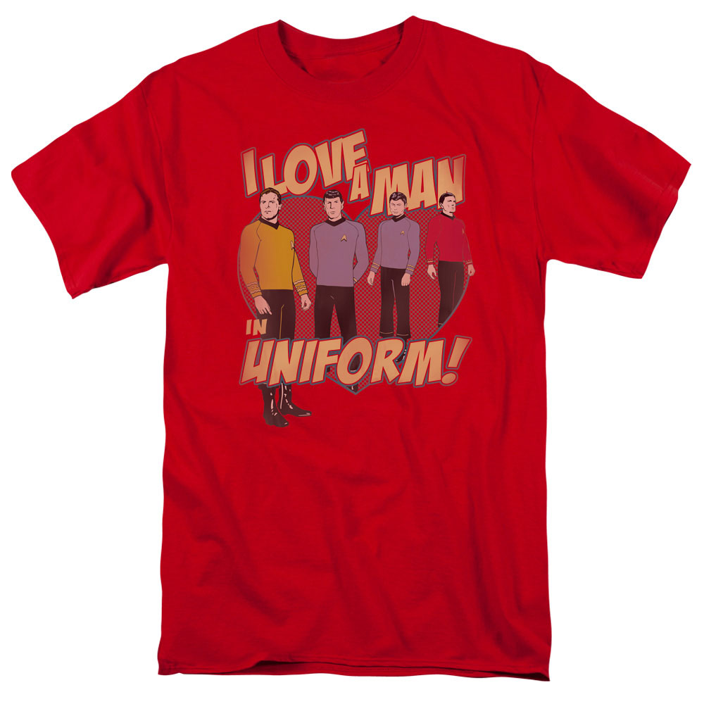 Star Trek Man In Uniform Licensed Adult Unisex T-Shirt Regular Fit Tee SM-2X