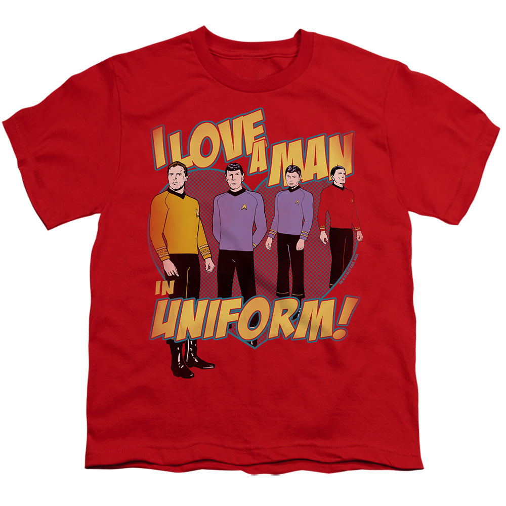 Star Trek Man In Uniform Licensed Kid's T-Shirt (Ages 4-7) SM-LG