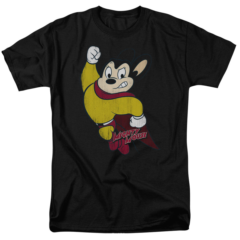 Mighty Mouse Classic Hero Licensed Adult Unisex T-Shirt Regular Fit Tee SM-3X