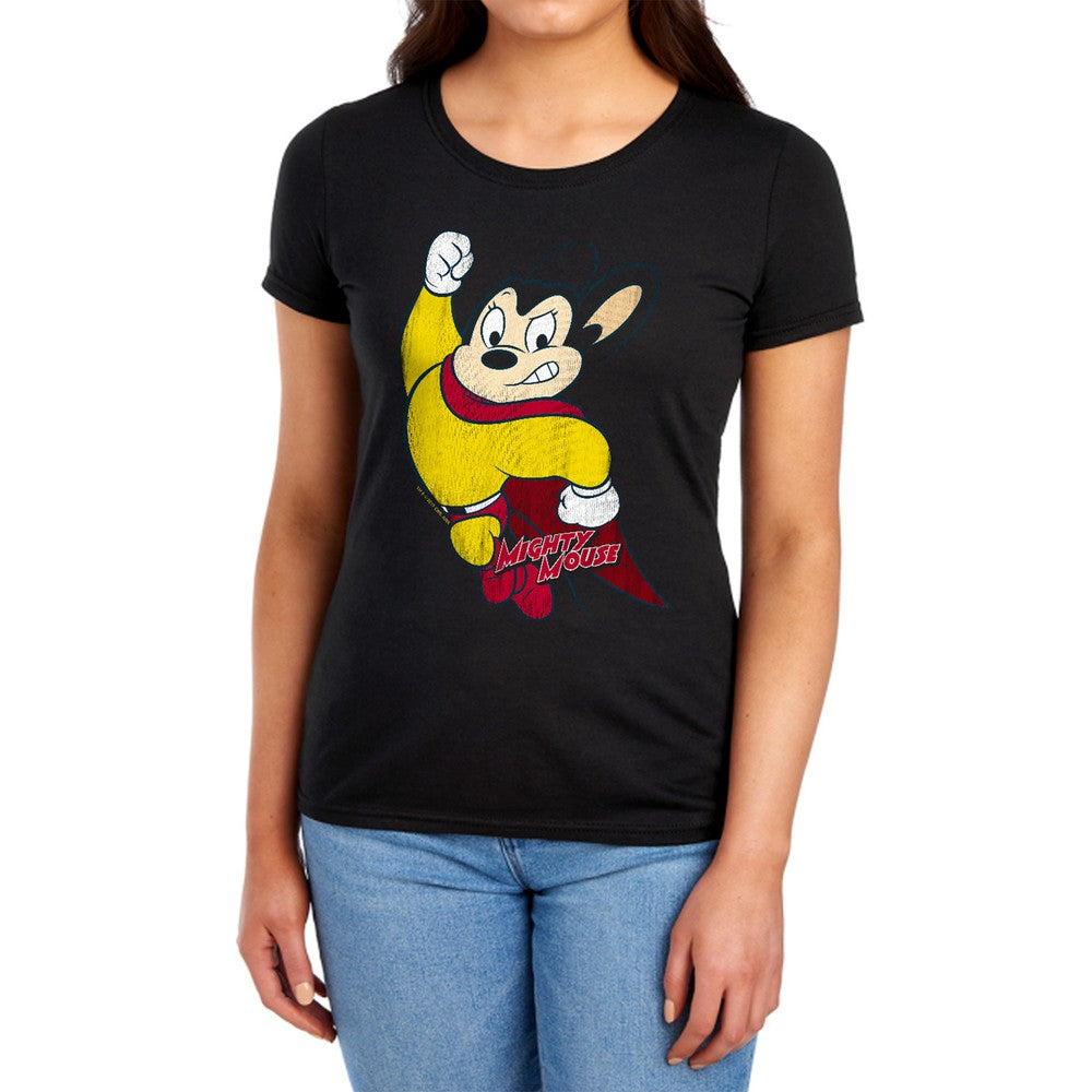 Mighty Mouse Classic Hero Licensed Women's T-Shirt Regular Fit SM-LG