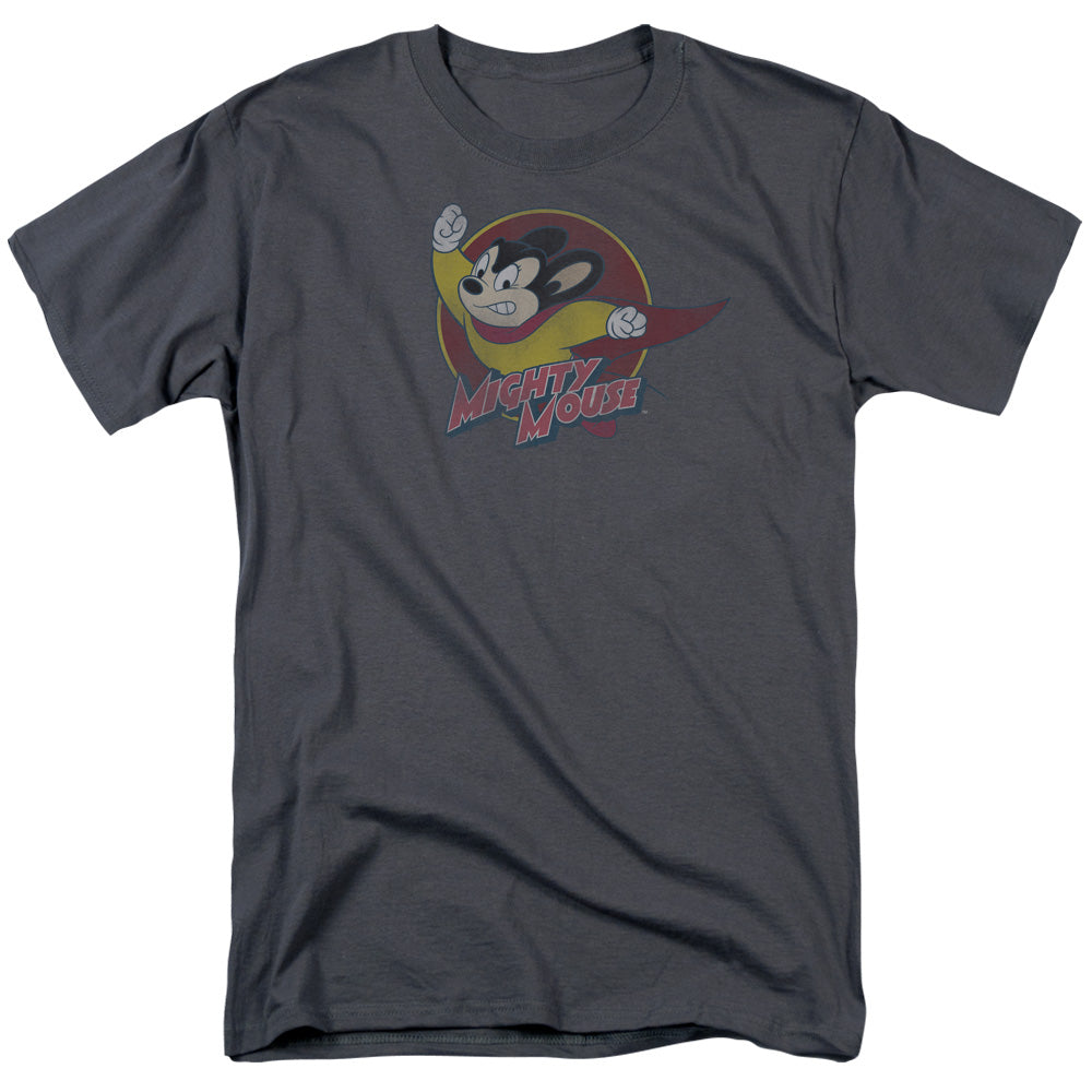 Mighty Mouse Mighty Circle Licensed Adult Unisex T-Shirt Regular Fit Tee SM-3X